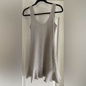 Open back cream mini dress